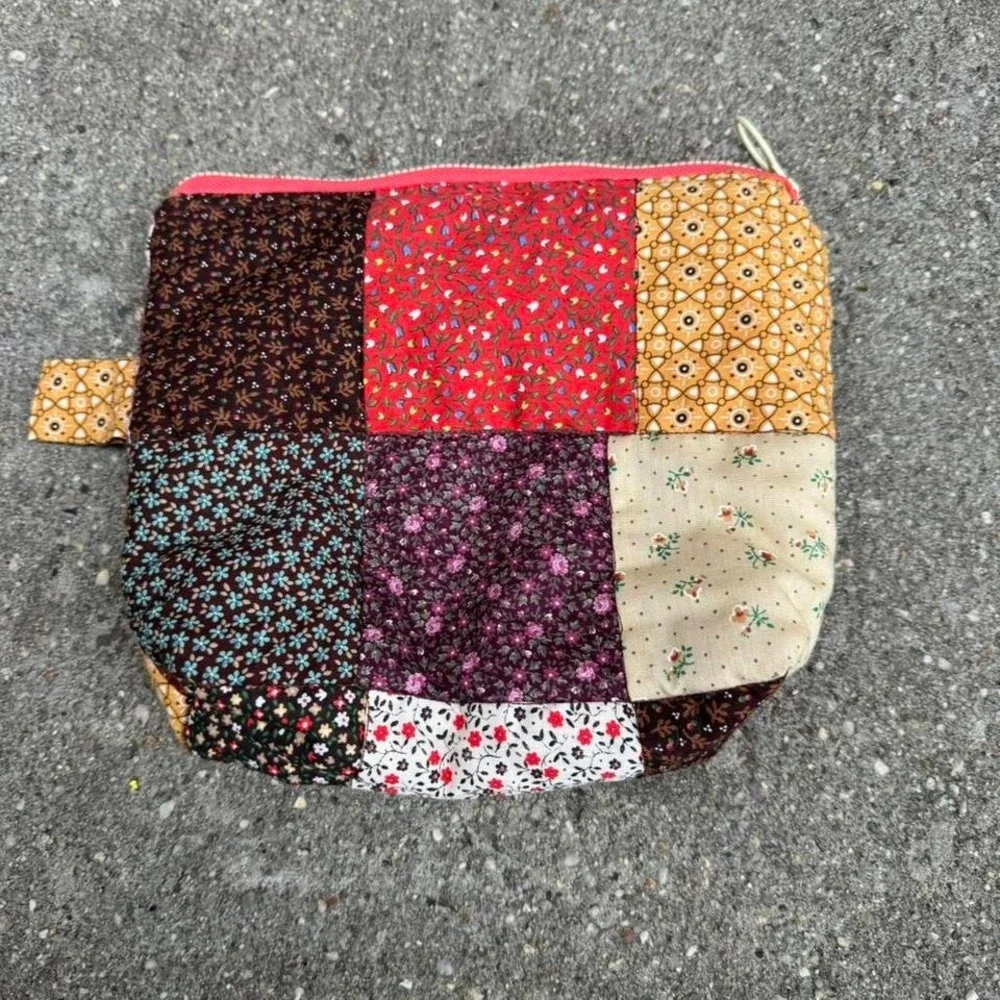 Handmade Patchwork Owl Bag Cosmetic‎ Toiletry Case Bird Boho Twee Cottagecore